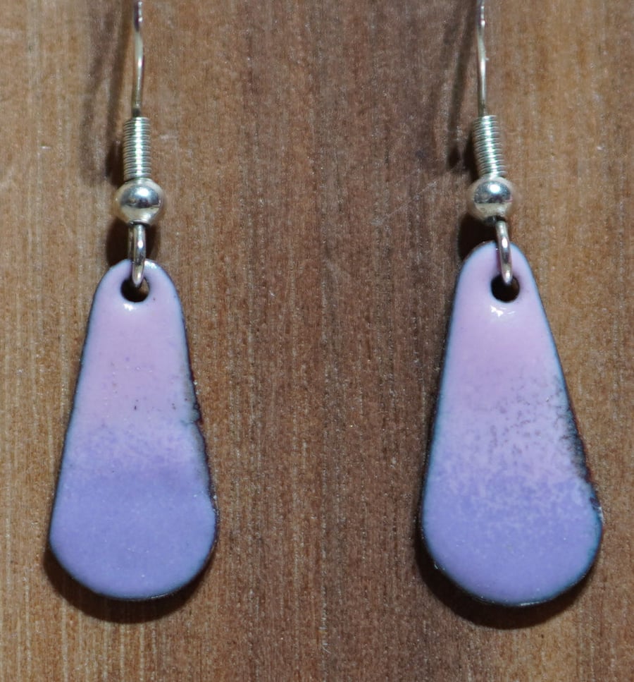 Teardrop enamel earrings