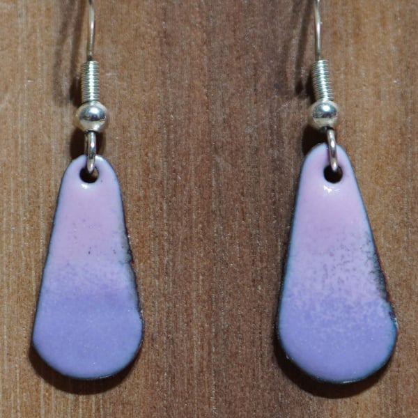 Teardrop enamel earrings