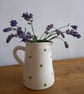 Hand thrown green spot jug