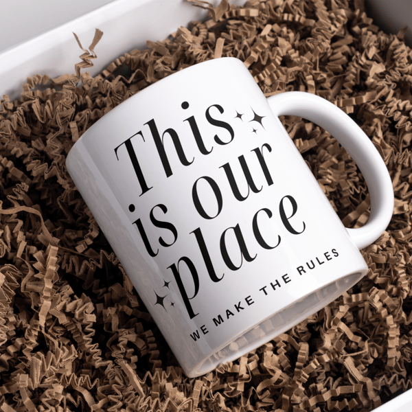 This is Our Place We Make the Rules Mug: Lyric-Inspired Mug, Music Lover Gift