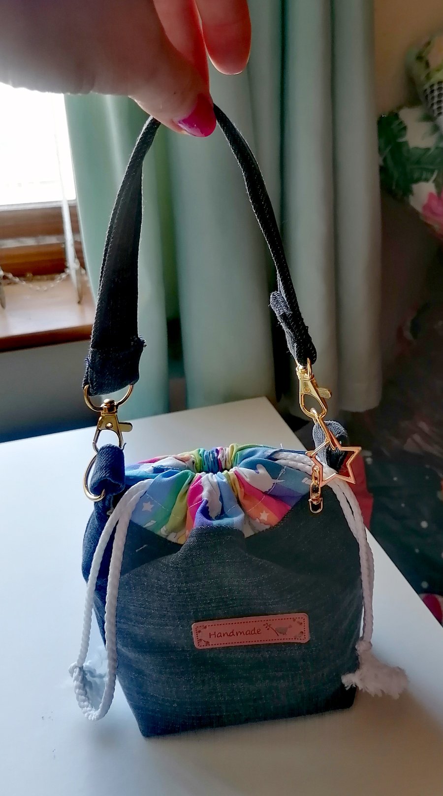 Upcycled denim purse bag 
