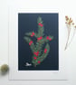 Botanical Papercut - Yew Tree - Original Art
