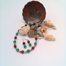 Dyed Jade Necklace and Earrings Set, Gift for Her, Mother's Day Gift, Gemstones