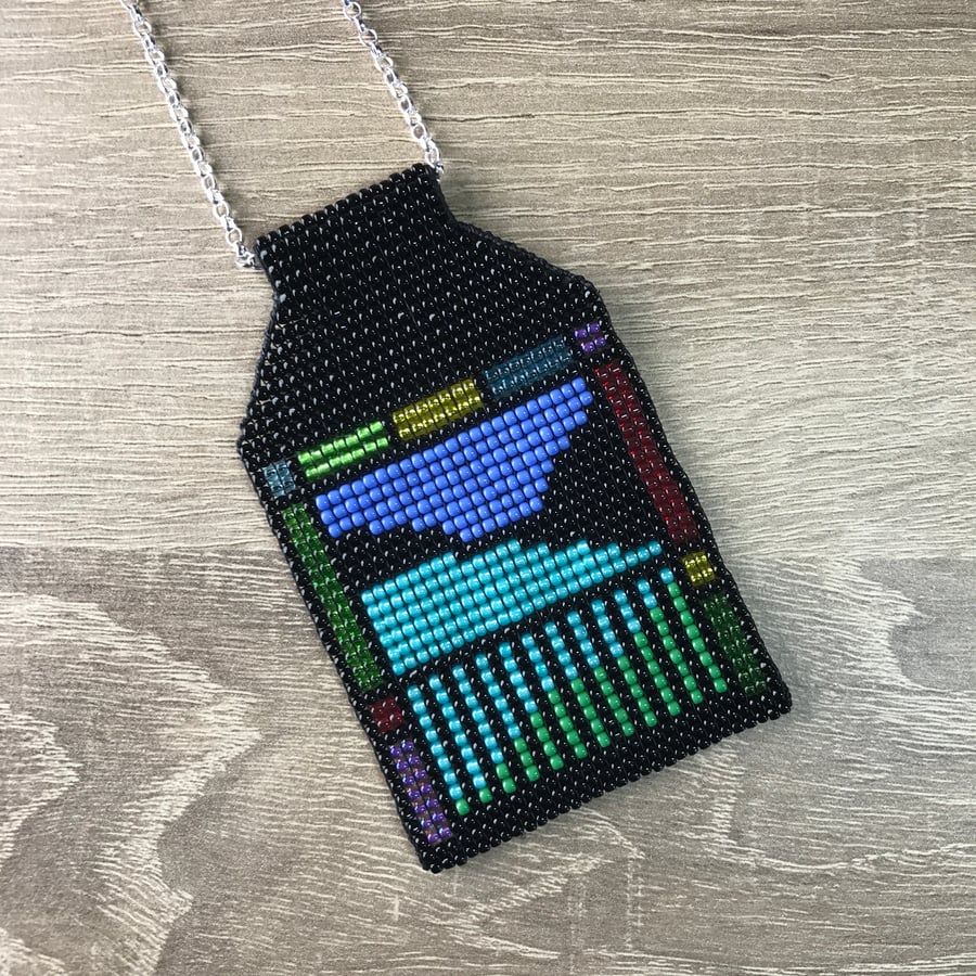 Claife Viewing Station - Bead Loom Pendant Lake District National Trust Necklace