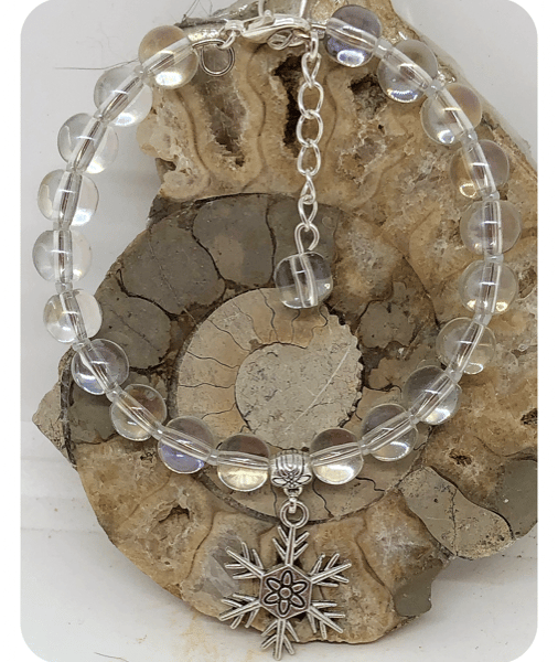 One of a Kind Snowflake bangle style bracelet