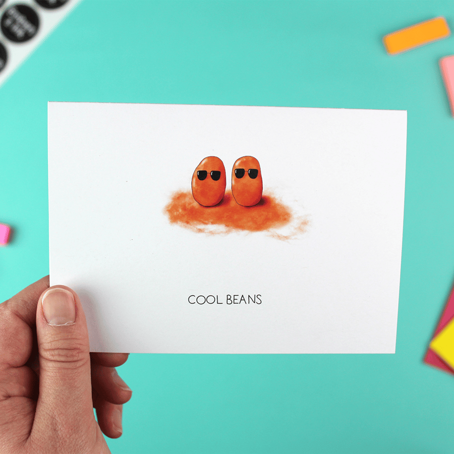 Cool Beans A6 Greeting Card