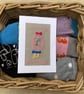 Cute character embroidered birthday card. - Image 3