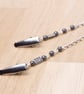 Napkin Chain Clips  - Hematite and knotwork napkin holder - elegant senior gift - Image 3