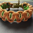 Adjustable paracord 550 survival brcelet to suit wrist size 19cm to 21cm