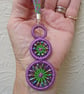 Statement Necklace, Handmade with Beaded Dorset Buttons and Kumihimo Braid - Image 3