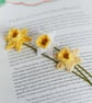 3 Daffodil Stems, miniature crochet flowers - Image 9
