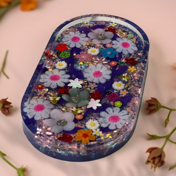 Handmade resin Trinket tray