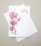 hand painted floral sympathy card ( ref FA41 A2 )