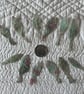 12 Free Motion Embroidered Green Leaf Organza Embellishments Card Making  - Image 3