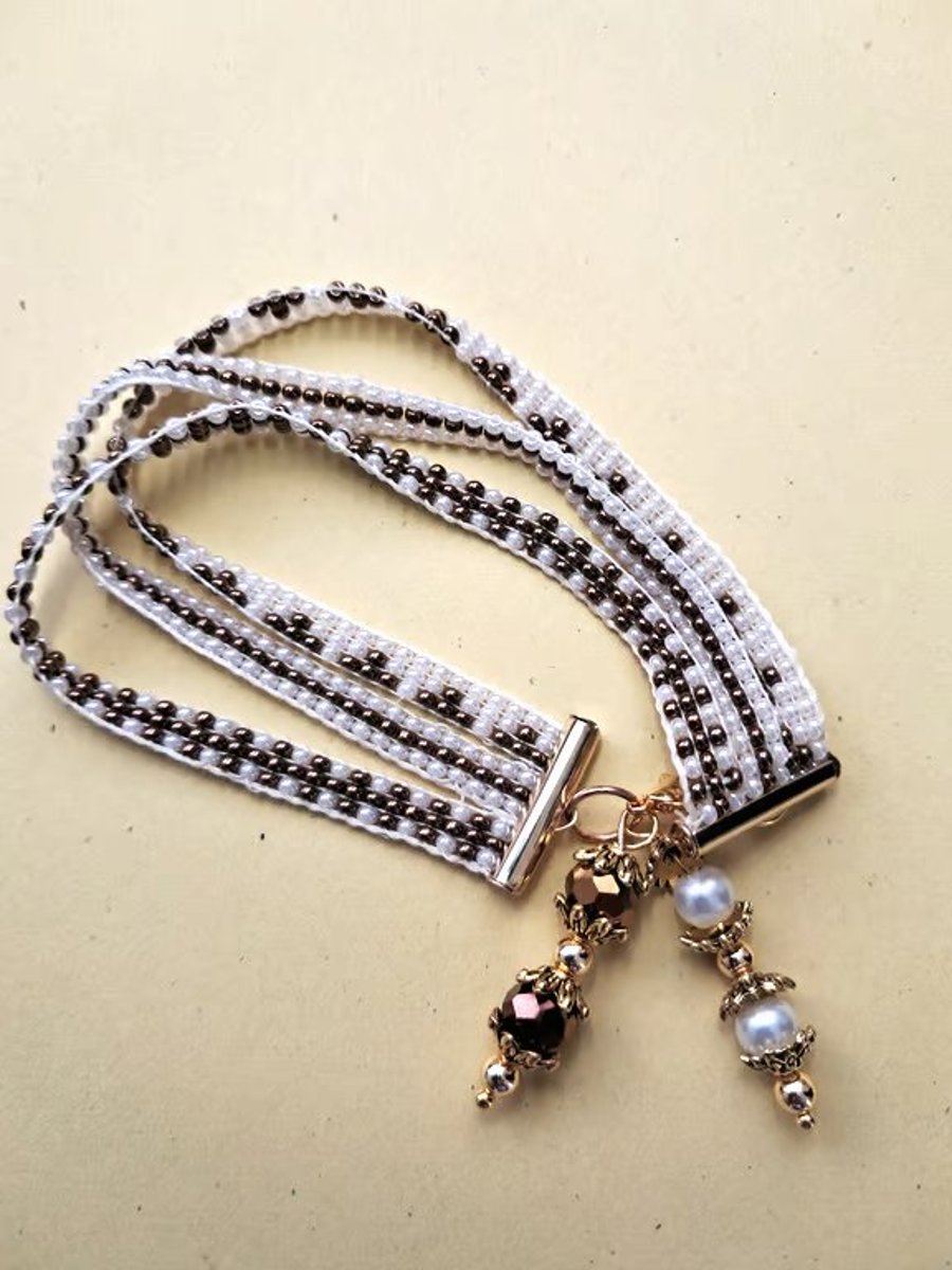 Beaded 3 strand bracelet