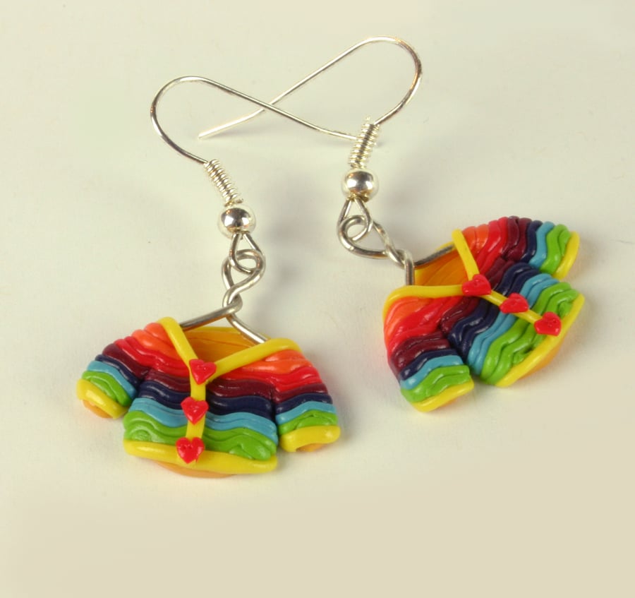 Rainbow Cardigan earrings from Cardigan