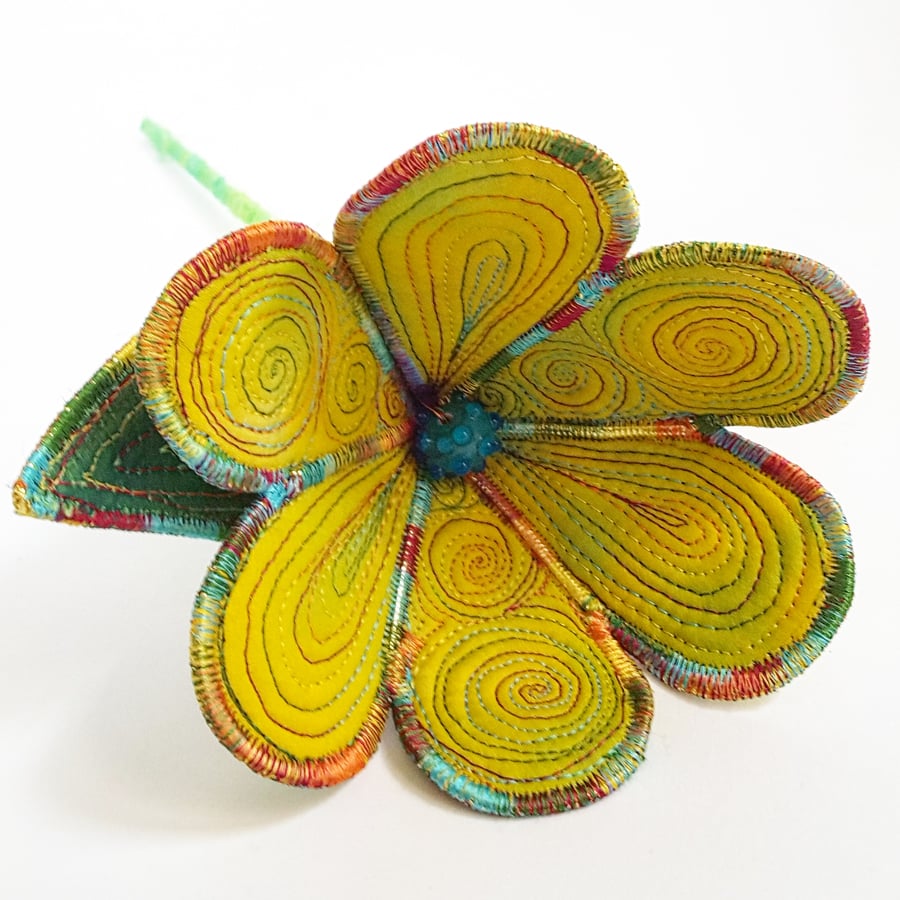 Textile Art Flower