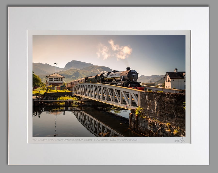 Jacobite Steam Train & Ben Nevis Scotland - A3 (50x40cm) Unframed Print