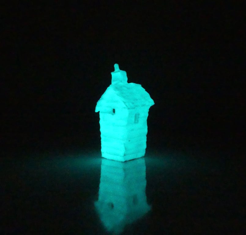 Tiny Glow in the Dark House - READY TO SHIP