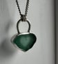 Stunning aqua sea glass set in a chunky sterling silver bezel - Image 5
