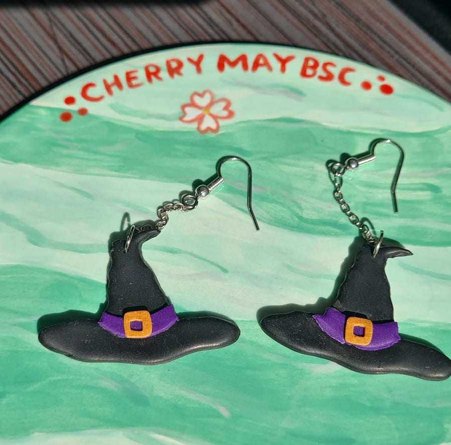 Witch Hat dangle earrings