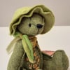 Small teddy bear, hand embroidered unique collectable bear by Bearlescent 