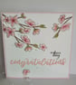  Cherry Blossom Wedding Card - Image 1