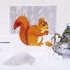 Winter Squirrel Christmas Card