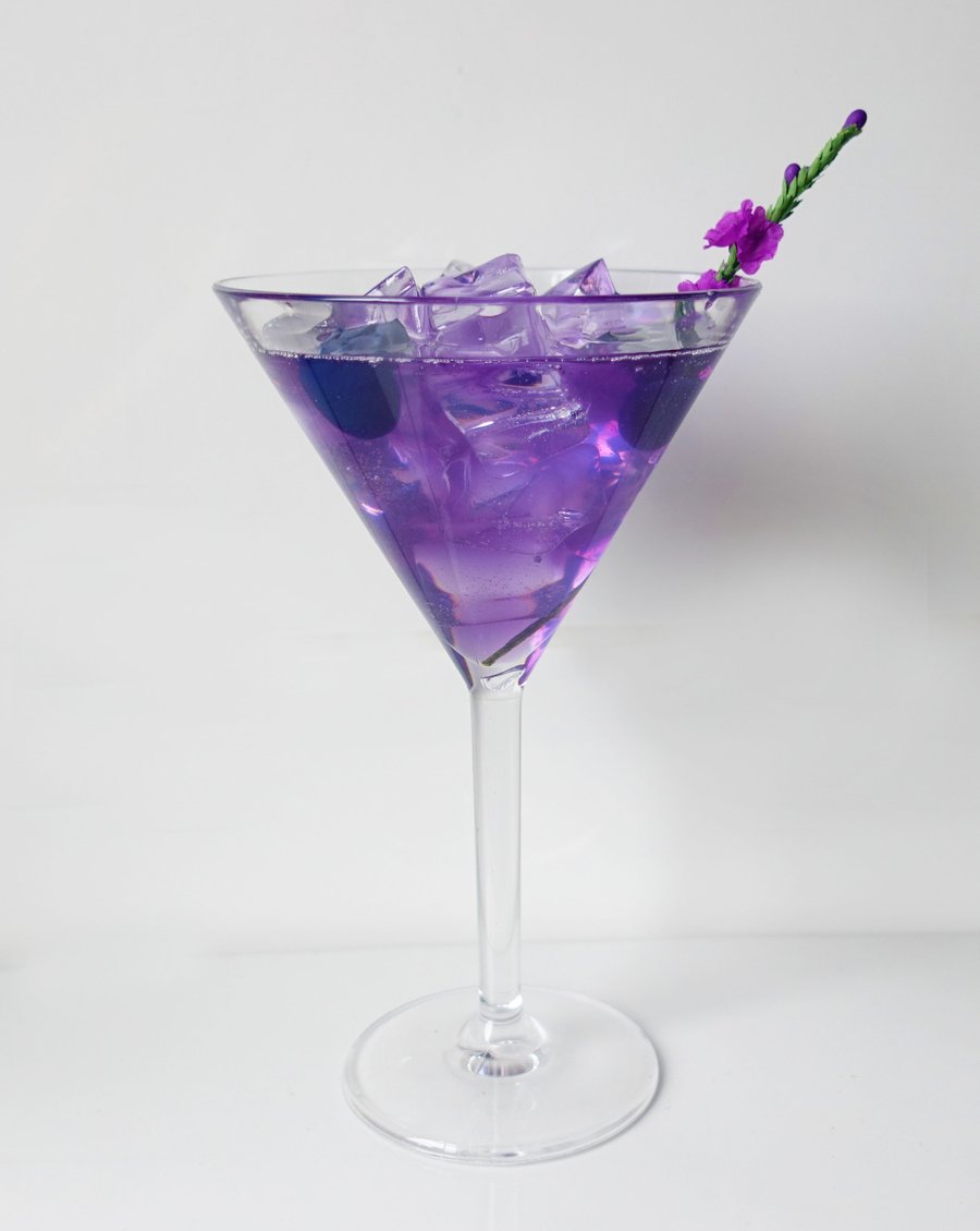 Blueberry and Lavender Fake Cocktail  - Food art display themed parties props