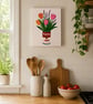 Pop art tulip canvas painting 