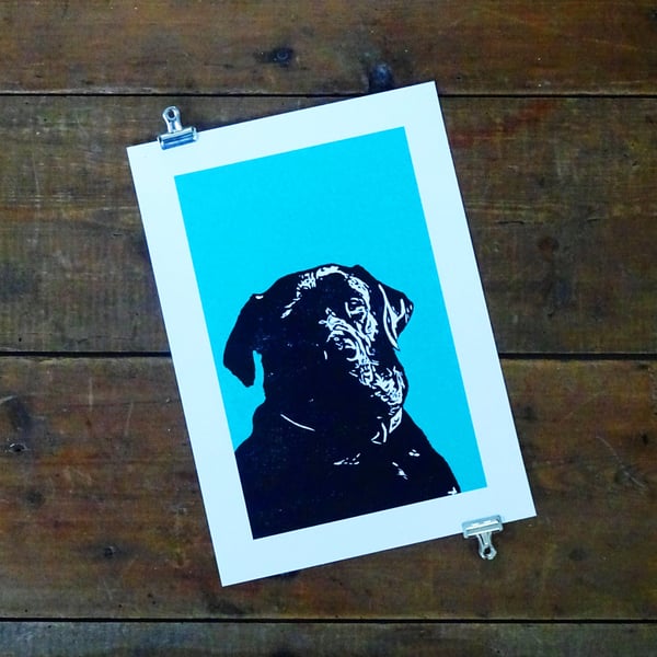 Black Labrador Retriever Giclee Print - black lab