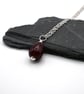 dark red lampwork glass teardrop pendant - small - Image 2