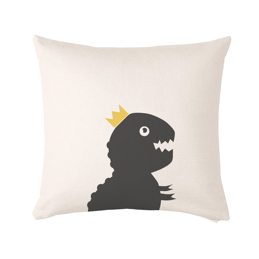 T-Rex Dinosaur Cushion, cushion cover 50x50 cm (20x20")
