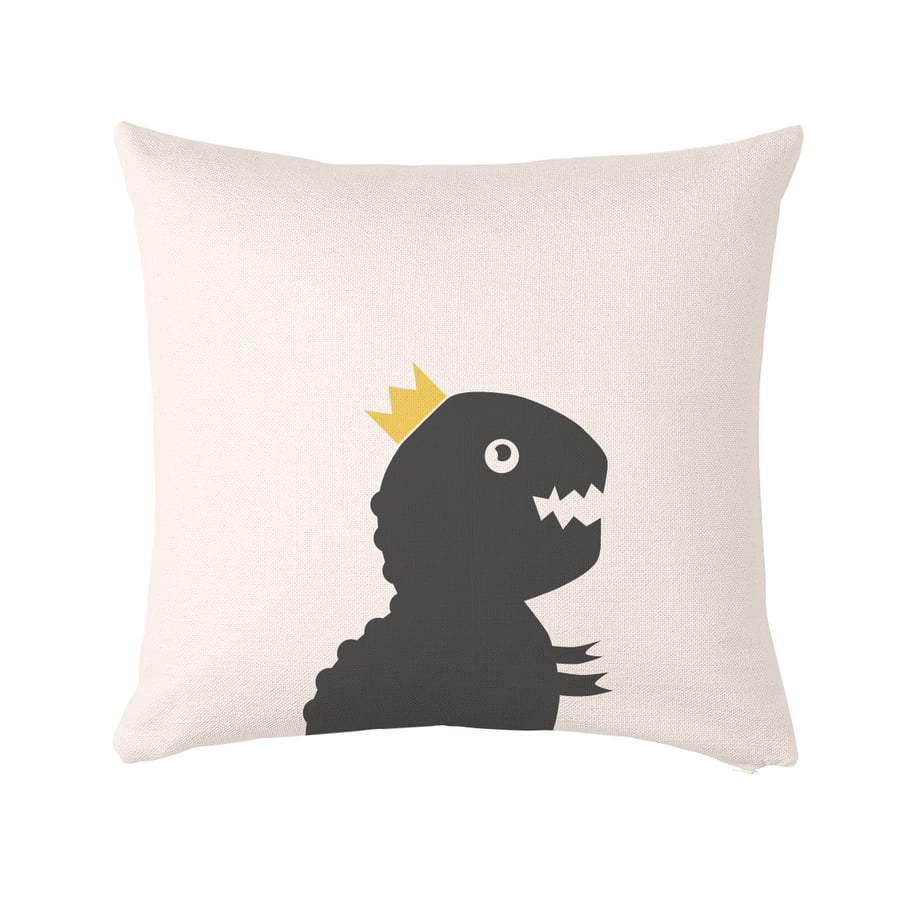 Grey top dinosaur cushion