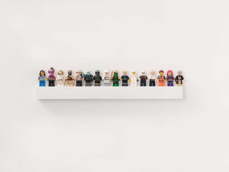 Floating Shelf for 16 Minifigures Handmade LE... Folksy
