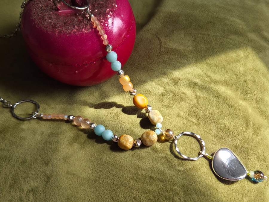 Seaside Whisper – Handmade Boho Statement Necklace