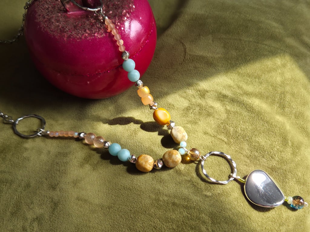 Seaside Whisper – Handmade Boho Statement Necklace