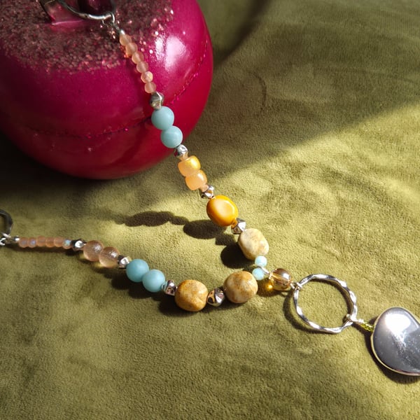 Seaside Whisper – Handmade Boho Statement Necklace