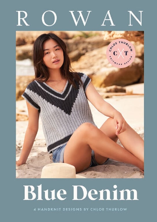 Rowan 'Blue Denim' Knitting Pattern Book by Chloe Thurlow
