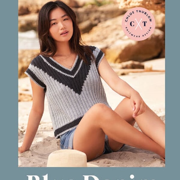 Rowan 'Blue Denim' Knitting Pattern Book by Chloe Thurlow
