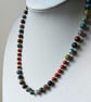 Gemstone Necklace with Indian Agate and Red Jasper - Image 1