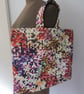 Fun geometric tote bag.  Shopping bag. Book bag - Image 1