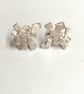 Cubism studs handmade in Silver - Image 2