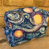 Van Gogh Inspired Fabric Quilted Box Shape Washbag