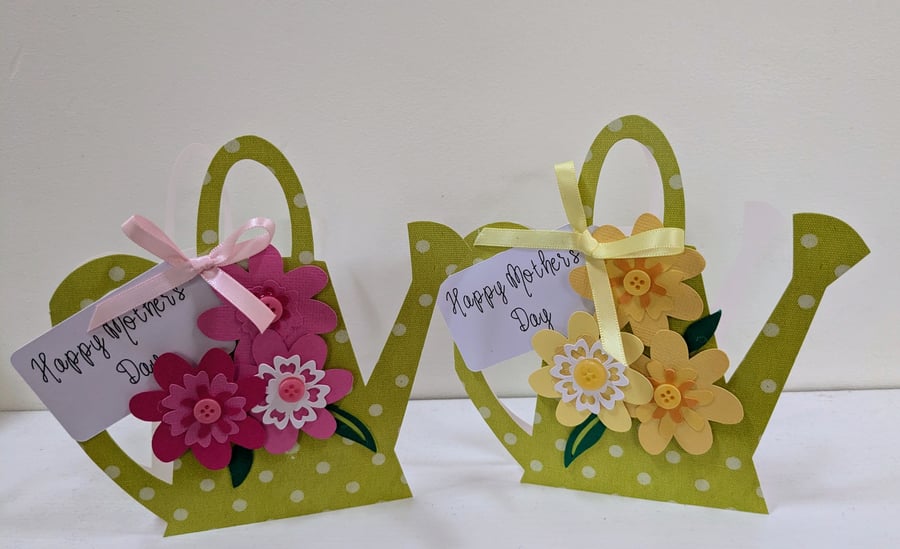 Mother's Day Spring Floral Watering Can Card