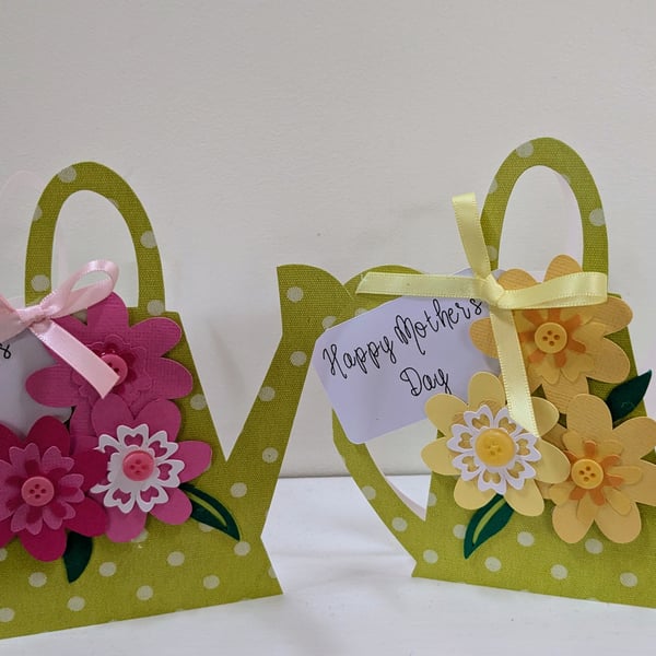 Mother's Day Spring Floral Watering Can Card
