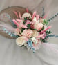 Pink Fizz Brides Bouquet and Buttonhole - Image 1