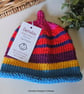 Colourful Pure Aran Cotton Baby Beanie Hat 0-3 months size  - Image 5