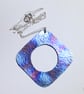 Coloured Titanium Retro Pendant Necklace - UK Free Post - Image 1