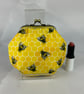Bee coin purse, Bees frame purse, Optional chain, Handmade - Image 3